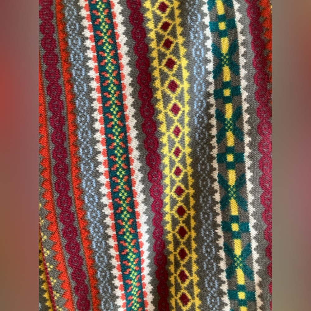 Multicolor Patterned Infinity Scarf - Picture 3 of 5